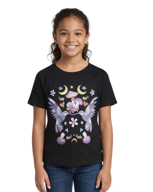 THERE ABOUTS Girls Angel Artwork T-Shirt