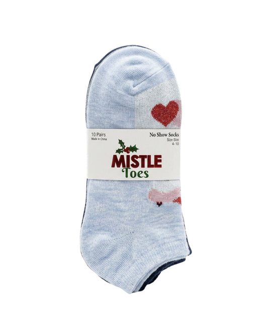 MISTLE TOES Kids Girls Designed Socks 10 Pairs