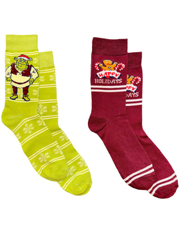DREAM WORKS Kids Boys Shrek Graphic Socks 2 Pairs