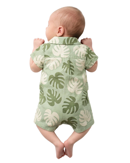 OKIE DOKIE Baby Boys Leaves Prints Overall