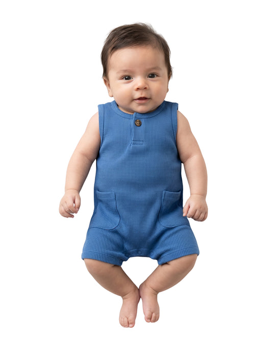 OKIE DOKIE Baby Boys Designed Sleeveless Jumpsuit