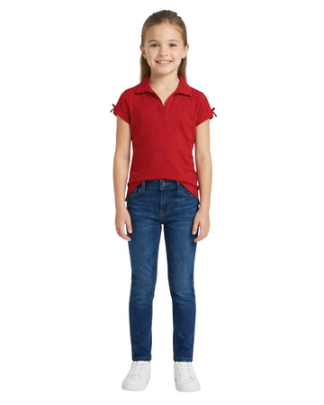 IZOD Girls Bow At Sleeve Polo Shirt