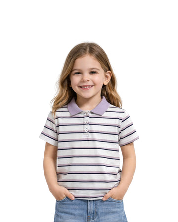 FOREVER 21 Kids Girls Polo Neck T-Shirt