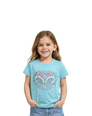 REALTREE Kids Girls Casual Short Sleeve T-Shirt