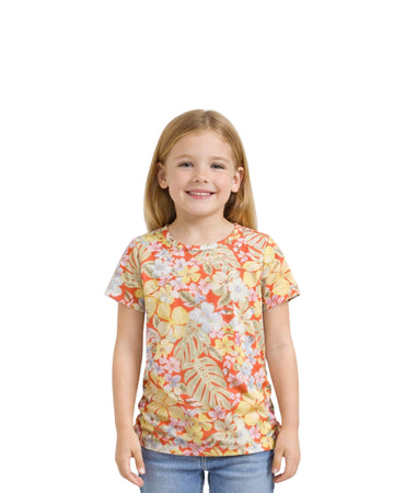 FOREVER 21 Kids Girls Floral Short Sleeve T-Shirt