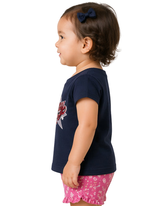 TOMMY HILFIGER Baby Girls Fornt Squin Design T-Shirt