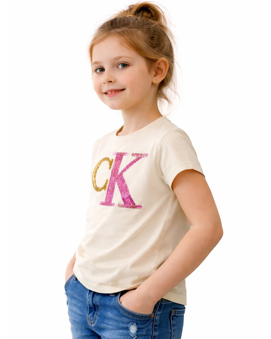 CALVIN KLEIN Kids Girls Stretch Short Sleeve T-Shirt