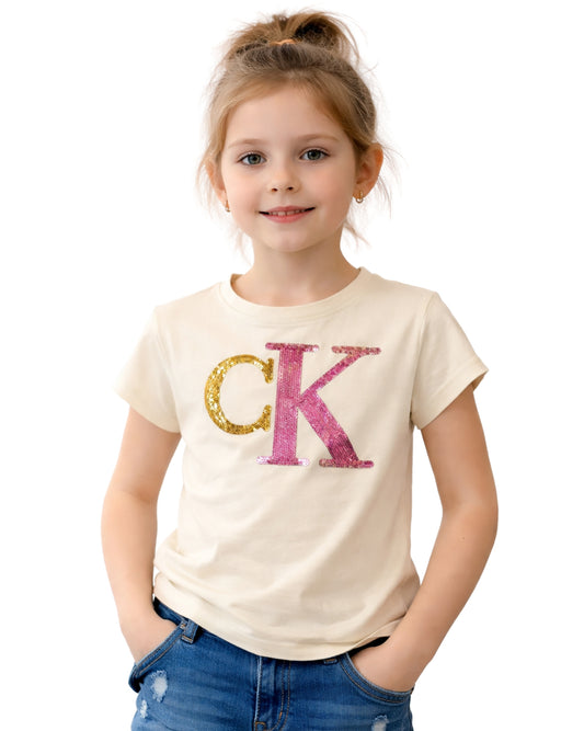 CALVIN KLEIN Kids Girls Stretch Short Sleeve T-Shirt