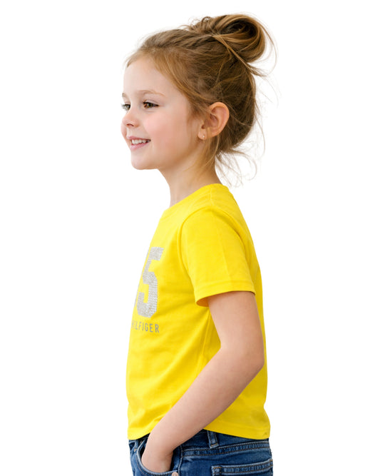 TOMMY HILFIGER Kids Girls Stretch Short Sleeve T-Shirt