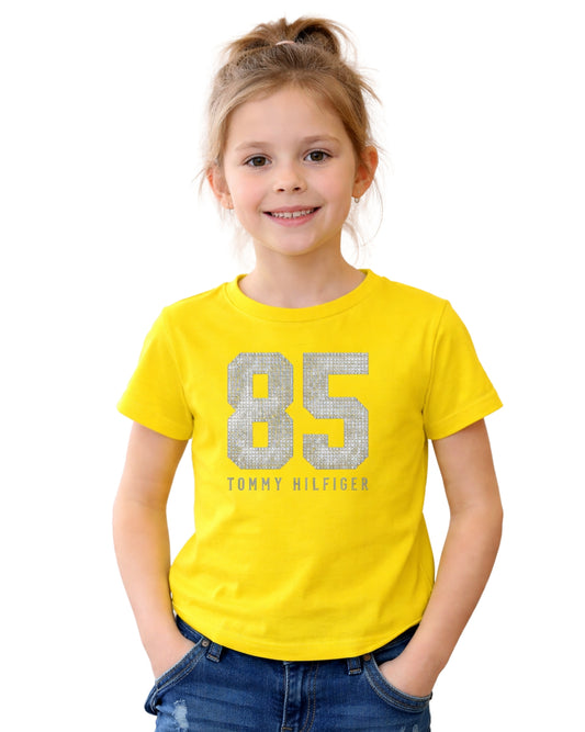 TOMMY HILFIGER Kids Girls Stretch Short Sleeve T-Shirt
