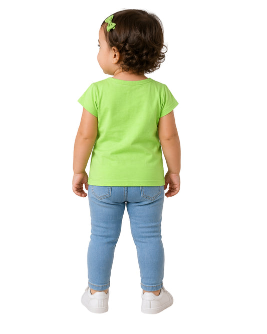 MAX & OLIVIA Baby Girls Basic T-Shirt