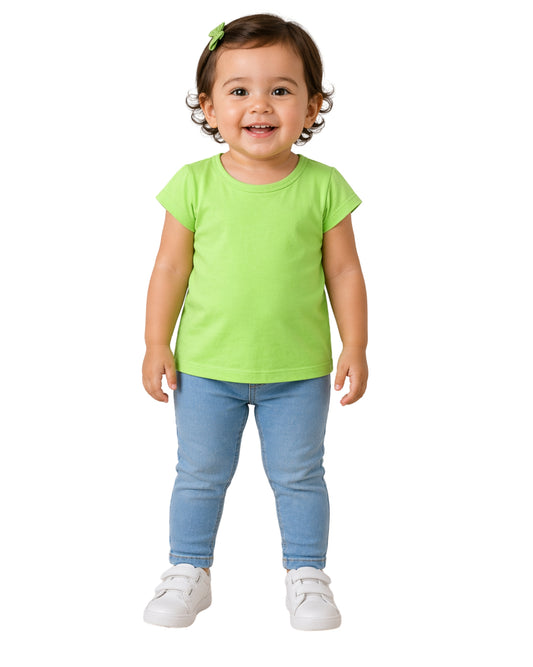 MAX & OLIVIA Baby Girls Basic T-Shirt
