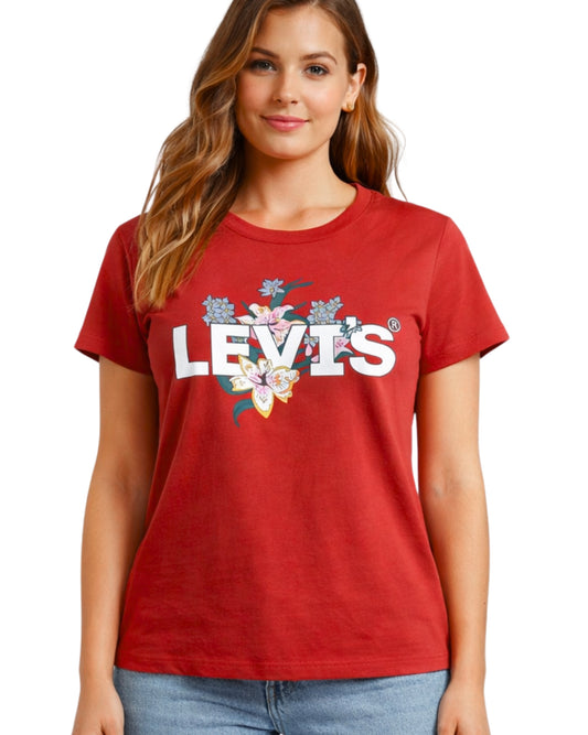 LEVI'S Women Floral Short Sleeve T-Shirt