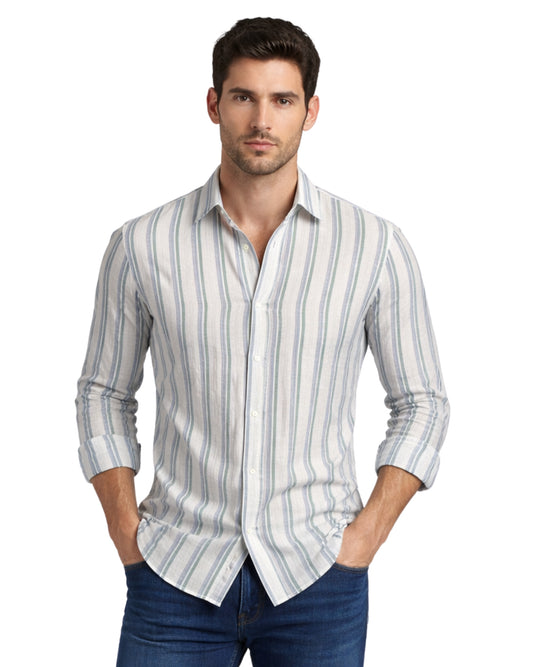 KIABI Men Stripe Fit Shirt