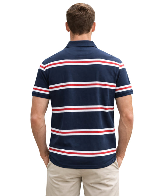 KIABI Men Stripe Casual Polo Shirt
