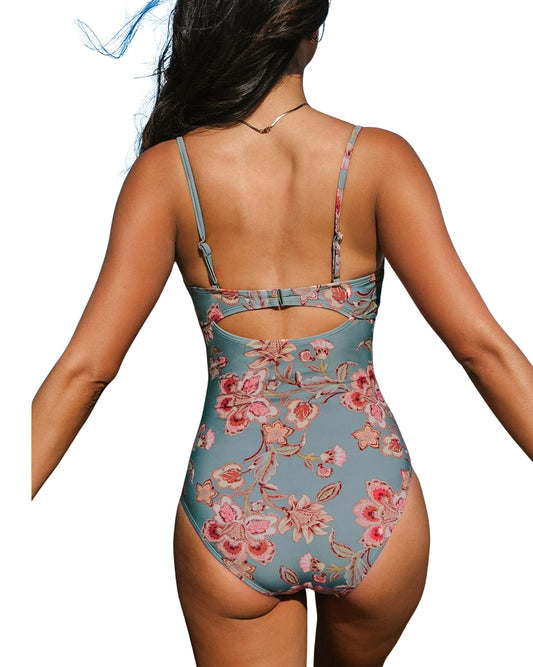 CUPSHE Women Floral Swim Suit