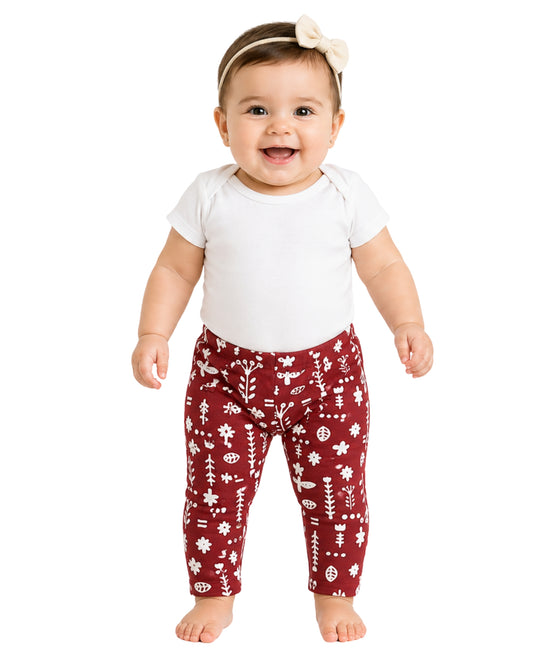 OKIE DOKIE Baby Girls Leaves Graphic Pant