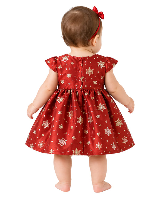 BONNIE JEAN Baby Girl Snow Flakes Dress