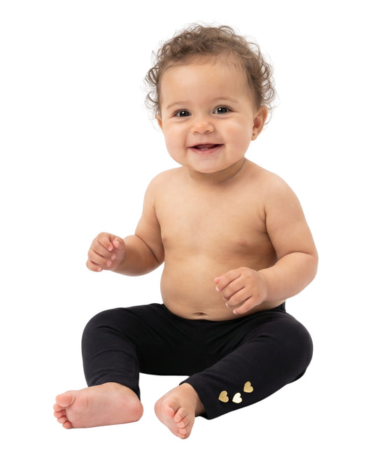KIDS HEADQUARTERS Baby Girl Ankle Heart Graphic Pant