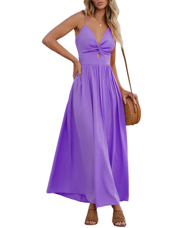CUPSHE Women Twist & Keyhole Maxi Dress