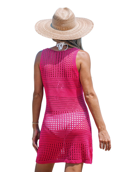 CUPSHE Women Open Knit Cover Up Dress