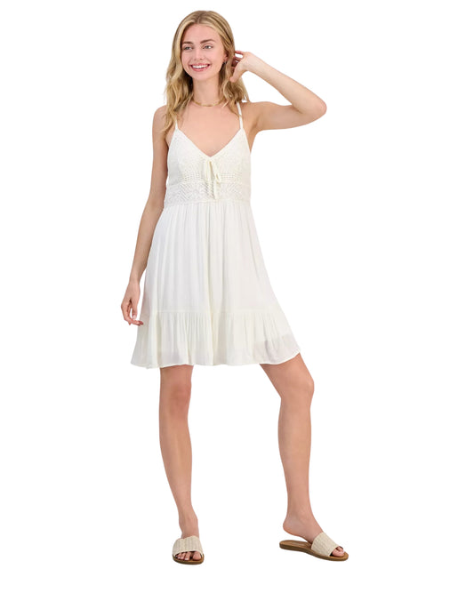 MADDEN GIRL Women Crochet Trim Mini Dress