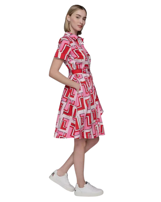 KARL LAGERFELD Stripe Casual Shirt Dress