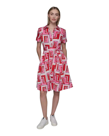 KARL LAGERFELD Stripe Casual Shirt Dress
