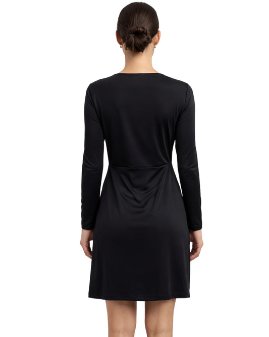 AQUA Women Flattering Fitted Waist Dress