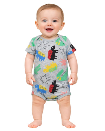 OKIE DOKIE Baby Boys Graphic Short Sleeve Overall