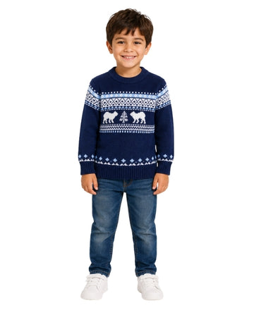 THEREABOUTS Boys Polar Bear And Winter Tree Motif T-Shirt