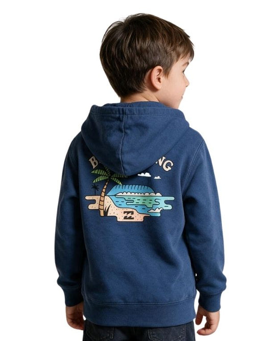BILLA BONG Boys Palm Tree And Ocean Wave Detailing Hoodie