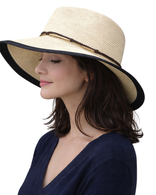 OIL & GAZ  Brown Tail Band  Woven Hat