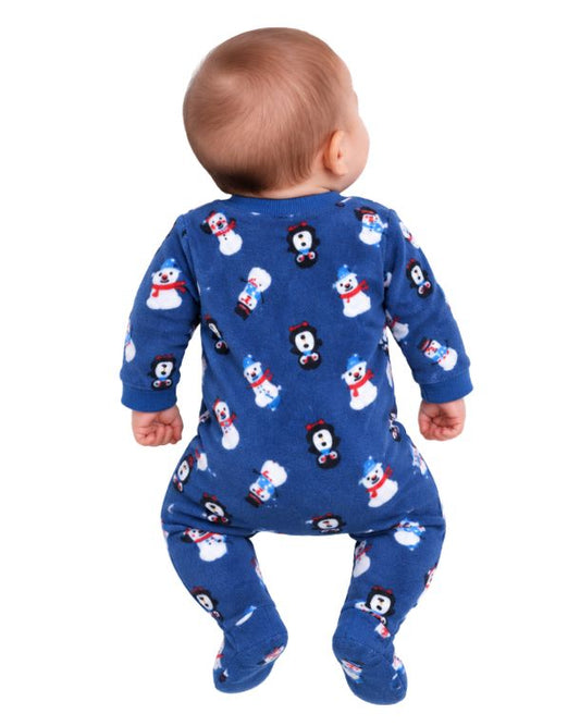 KOALA Baby Boys Snowman And Penguin Print Bodysuit