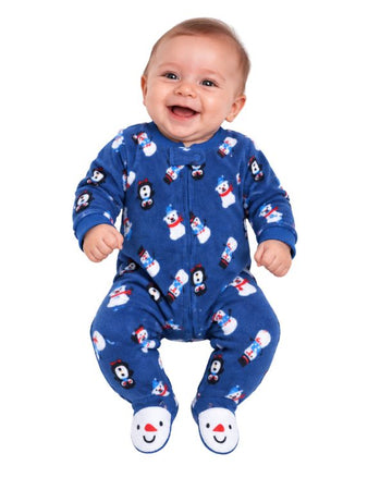 KOALA Baby Boys Snowman And Penguin Print Bodysuit