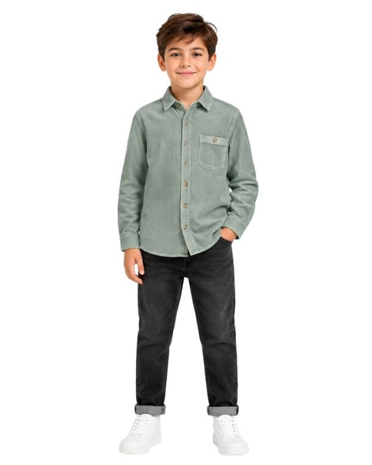 BIXY Boys Fine Ribbed Texture Shirt