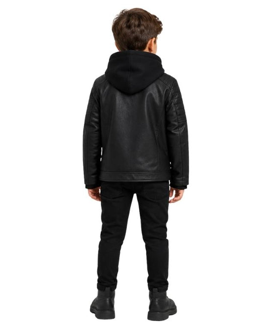 GUESS Boys Biker-Inspired Design Jacket
