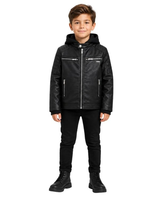 GUESS Boys Biker-Inspired Design Jacket