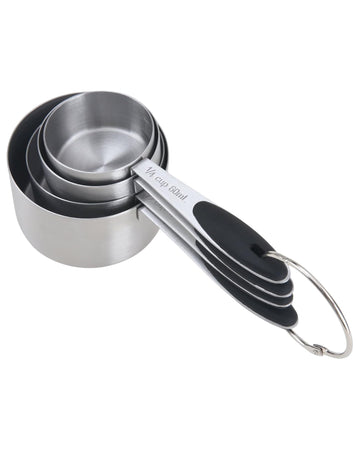 Mainstays Kitchen Stainless Steel 4-Piece Nesting Measuring Cups
