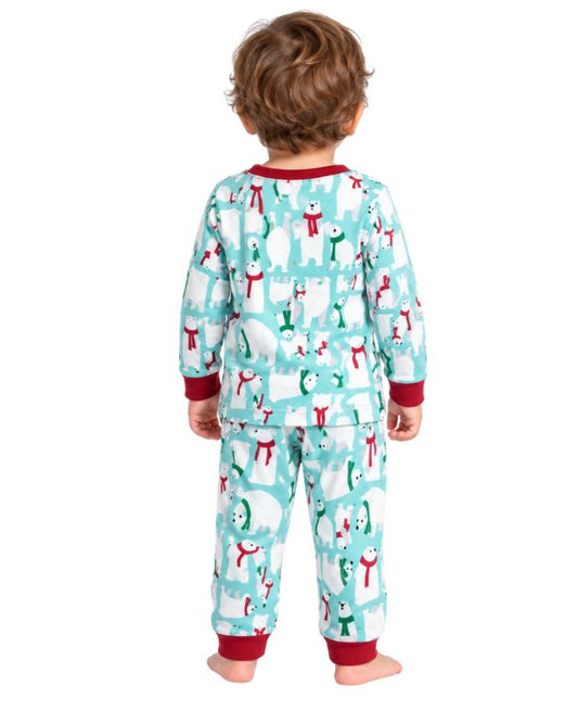 NORTH POLE Baby Boys Polar Bear Pajama Set 2 Pcs