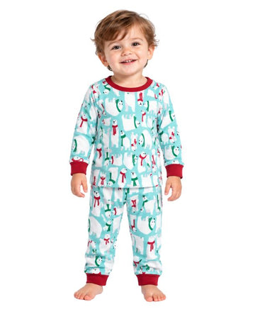 NORTH POLE Baby Boys Polar Bear Pajama Set 2 Pcs