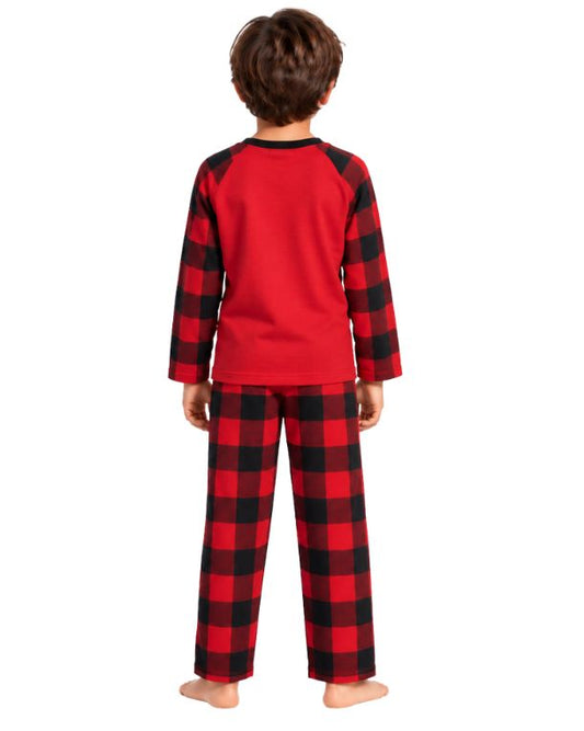 NORTH POLE Boys Plaid Pyjama Set 2 Pcs