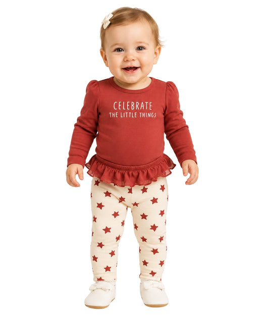 OKIE DOKIE Baby Girls Designed Set 2 Pcs