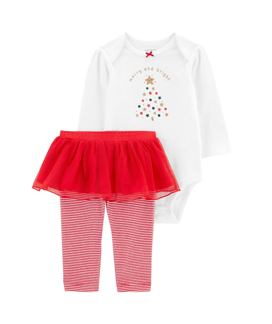CARTER'S Baby Girls Christmas Set 2 Pcs