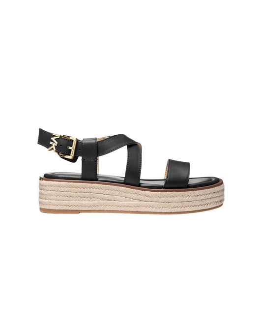 MK MICHAEL KORS Women Lynn Leather Platform Espadrille Sandal