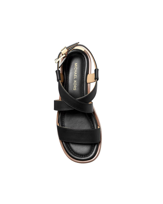 MK MICHAEL KORS Women Lynn Leather Platform Espadrille Sandal