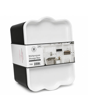 HERITAGE LIVING Multipurpose 2 Pc Storage Bins