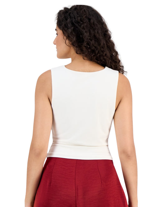 BAR III Women Sleeveless Crepe T-Shirt