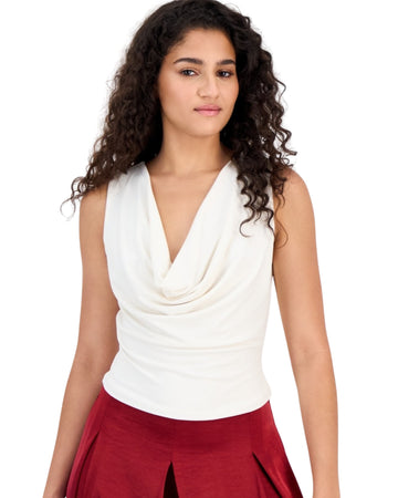 BAR III Women Sleeveless Crepe T-Shirt