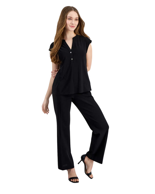 AK ANNE KLEIN Women Straight Leg Casual Pant